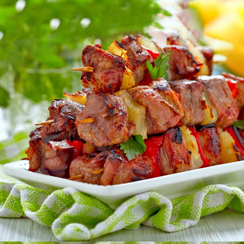 Brochetas de carne